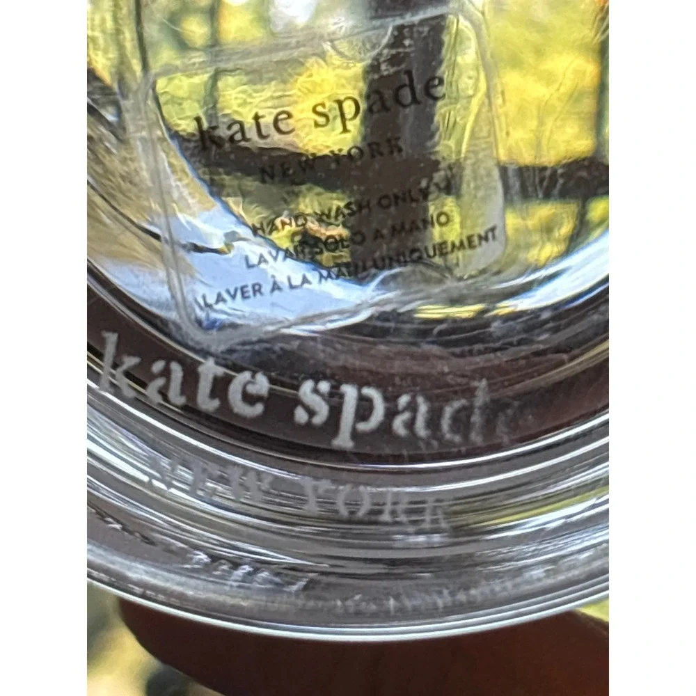 Kate Spade New‎ York Lenox Larabee Dot Striped Lowball Glasses Set of 2 Crystal